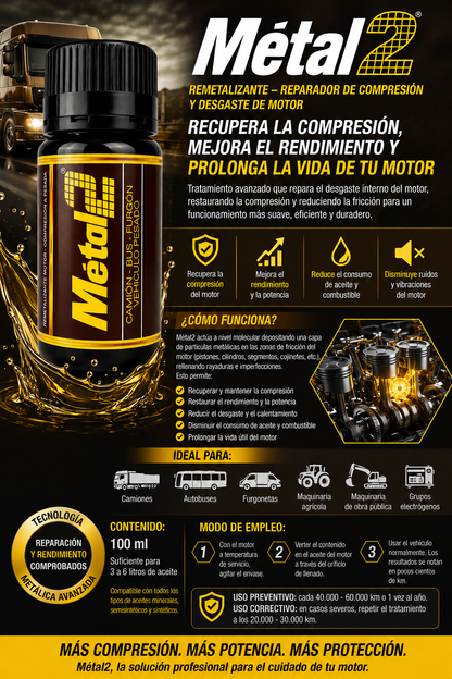 METAL2 Camión-Bus — Reparador de Motor para Vehículos Pesados