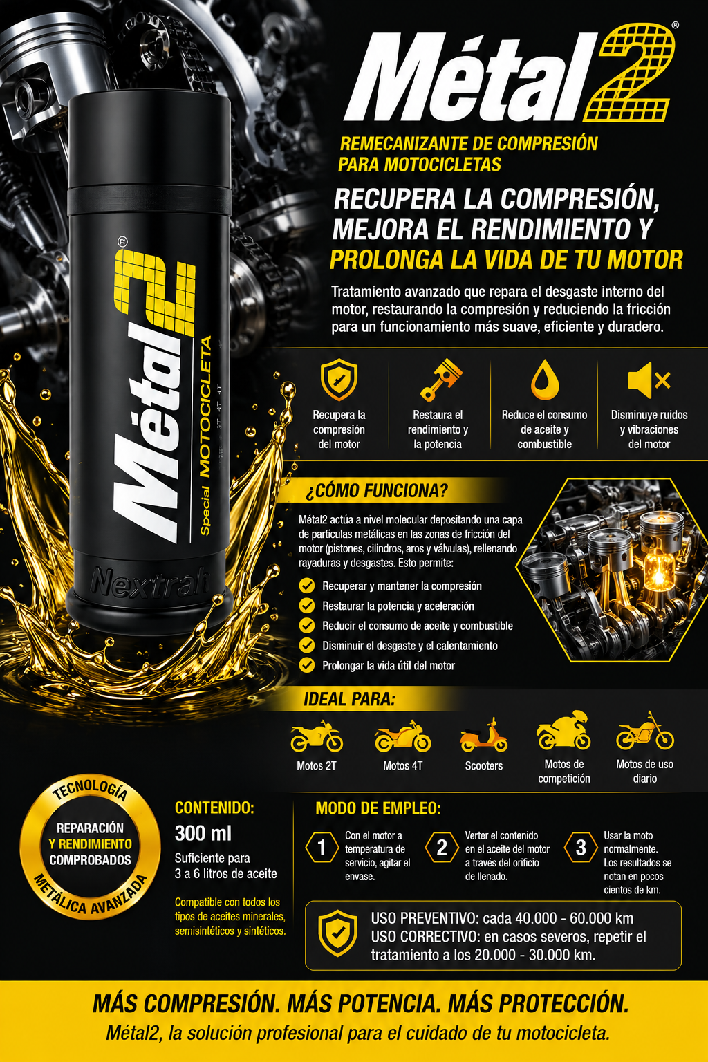 METAL2 Moto — Más Potencia y Suavidad en Cada Marcha