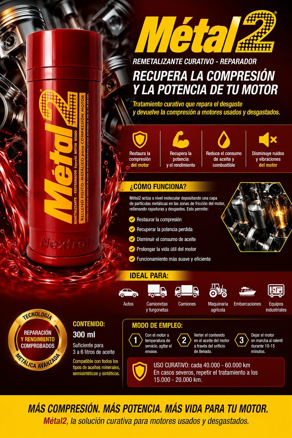 METAL2 Rojo — Recupera la Potencia que tu Coche Ha Perdido