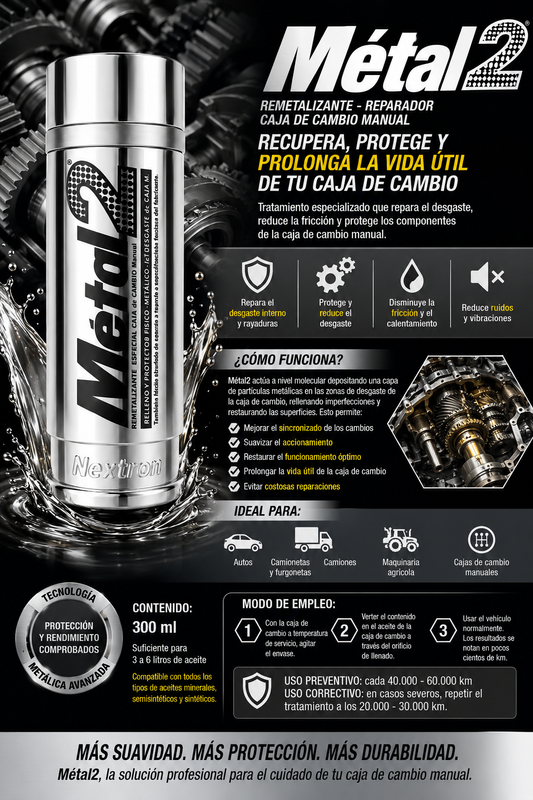 METAL2 Reparador de Caja de Cambios — Adiós a Ruidos y Vibraciones
